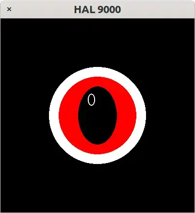 Window created by GPT-4 generated program showing HAL9000