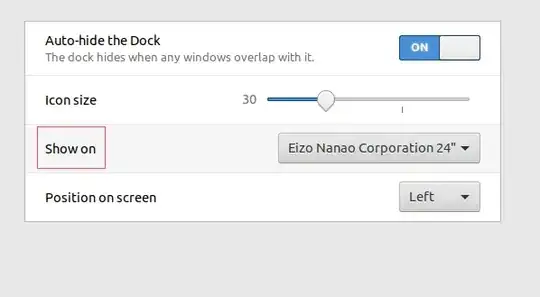 Dock settings