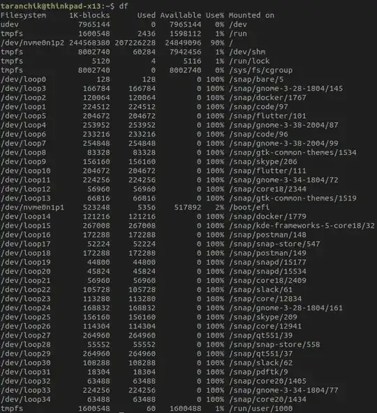 Terminal output