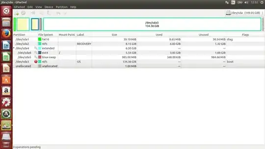 gparted screenshot