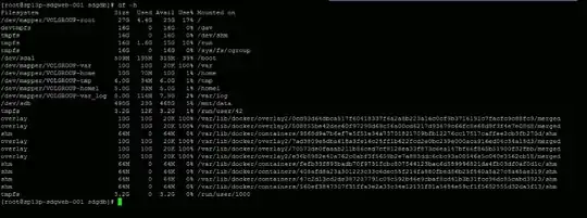 df -h screenshot