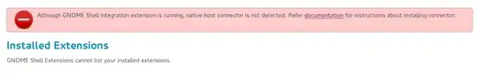 GNOME extensions error