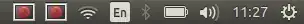 icons in top bar shown broken