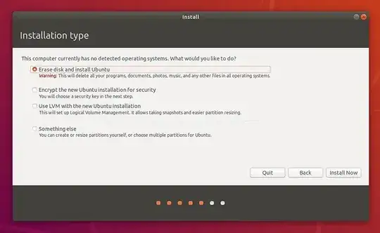 Image for the installation options given