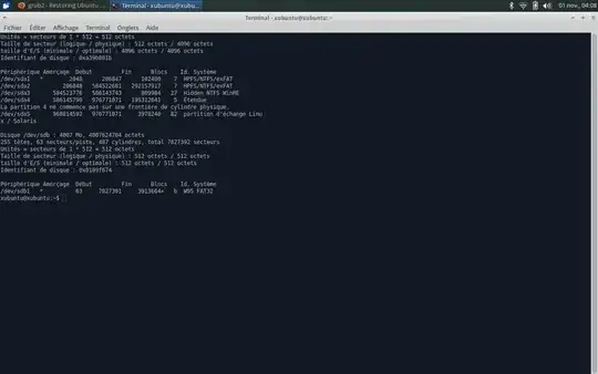 fdisk output