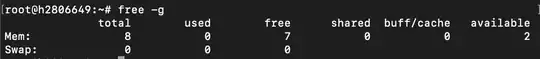 free command result (Gb)