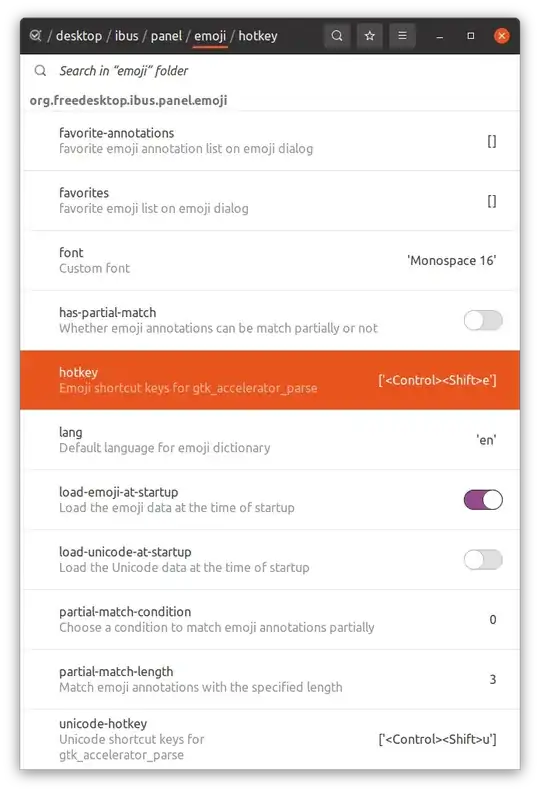 dconf-editor window