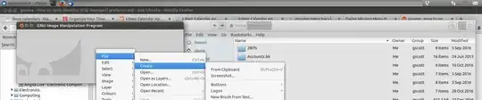 Screenshot of Gimp, Nautilus and top-bar on XUbuntu