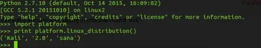 Screenshot: Python platform info