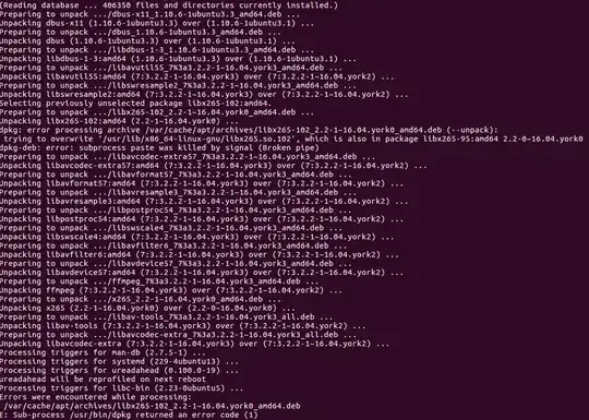 Broken Pipe, /usr/bin/dpkg returns an error code