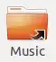 Music symlink with link emblem