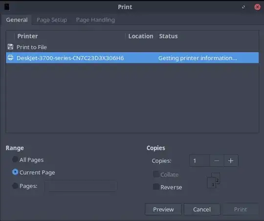 print dialog