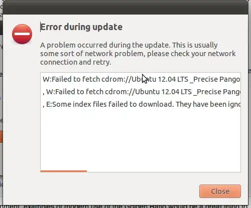 Error during update