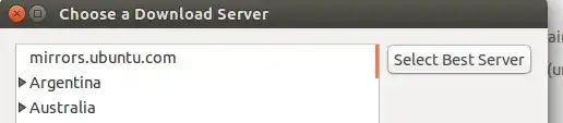 screenshot of "Choose a Download Server"