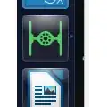 My custom geany icon in the sidebar.