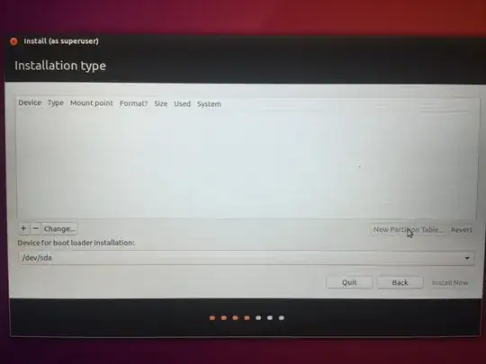 Installation Screen