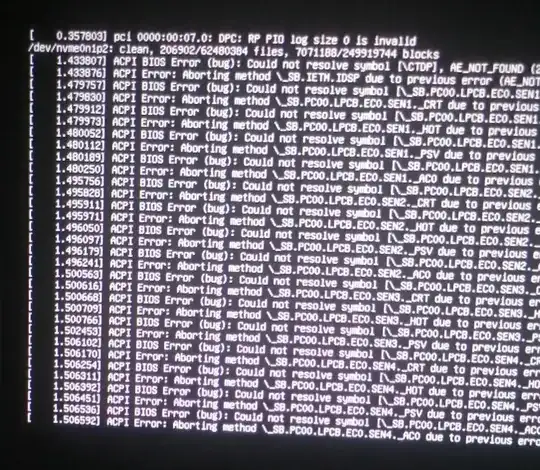 error at startup
