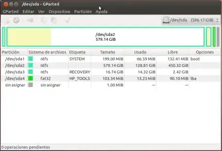 GParted Screenshot