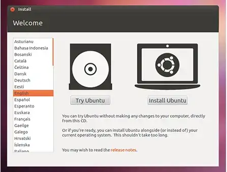 Selecting type to install