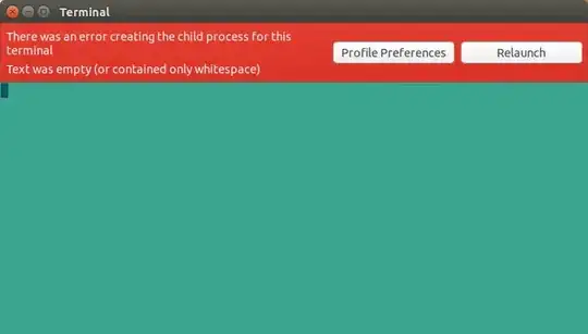 image of a terminal with the error message quoted above