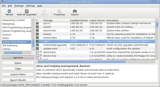 synaptic screenshot
