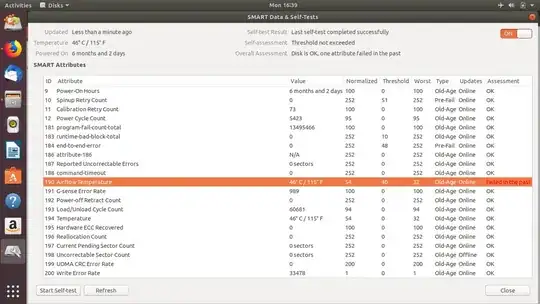 HDD SMART data 2