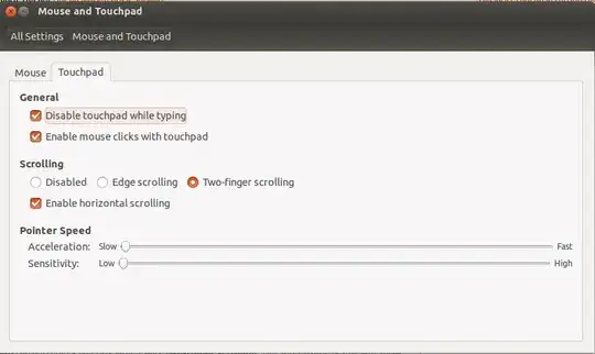 Touchpad settings