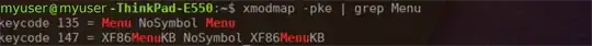 xmodmap output