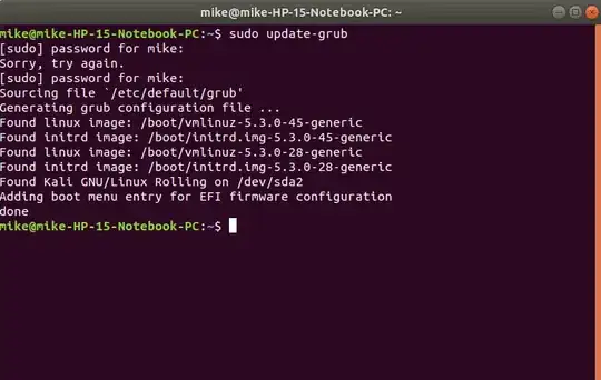 sudo update-grub