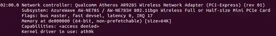 Qualcomm Atheros AR9285 Wireless Network Adaptor - kernel driver atk9k