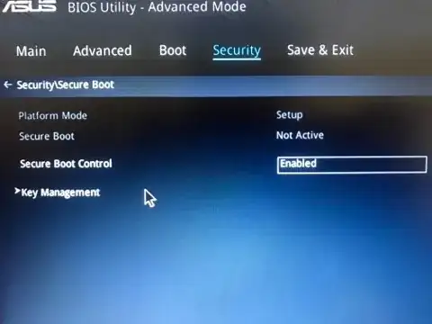 Security Menu