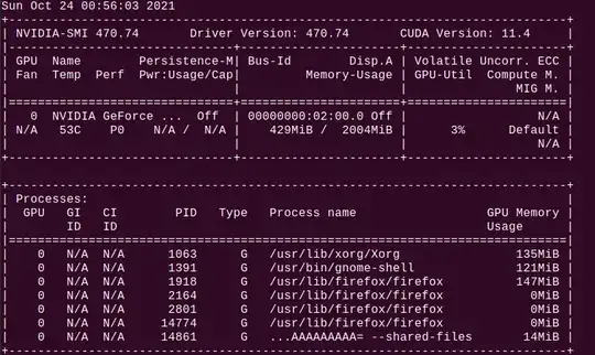 nvidia-smi result