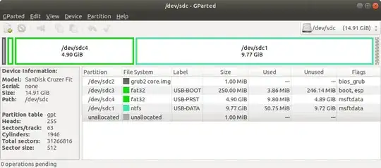 GParted Partitions