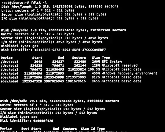 fdisk output