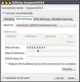 wireless settings