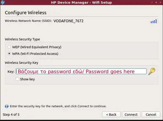 Enter wifi password