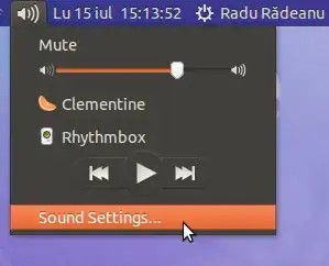 Sound settings