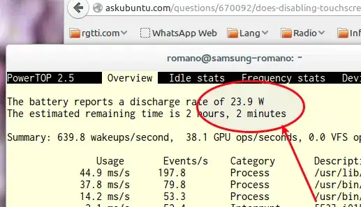 powertop output