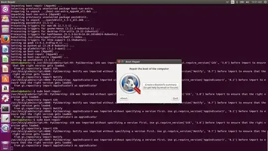boot repair not displaying options for 'advanced' or 'repair'