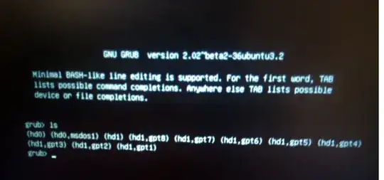 First Grub screen