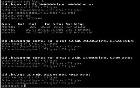 fdisk -l output