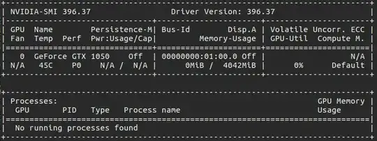 nvidia-smi output