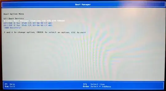 Boot menu