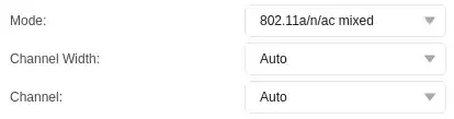 5GHz settings