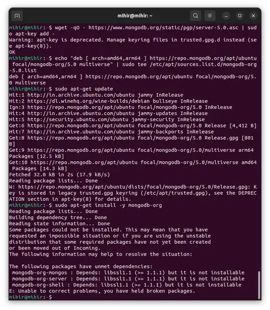 this is the output I am getting after following the official documentation