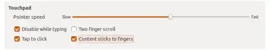 Missing touchpad configuration part