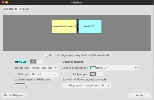 Display settings