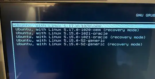 GRUB kernel list