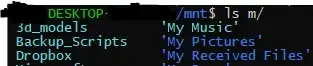 listing of /mnt/m after unmounting