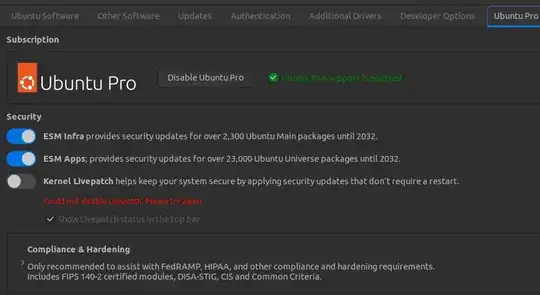 LivePatch settings